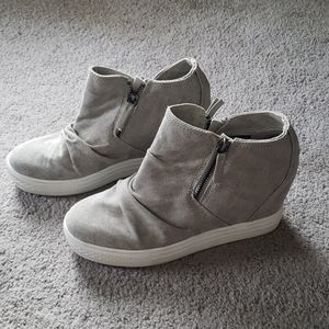 Not Rated Brand wedge canvas booties